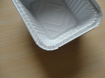 食糧貯蔵白い上塗を施してある 450ML のためのふたが付いている長方形のアルミ ホイルの容器